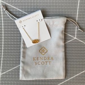 Kendra Scott Elisa gold necklace in orange citrine